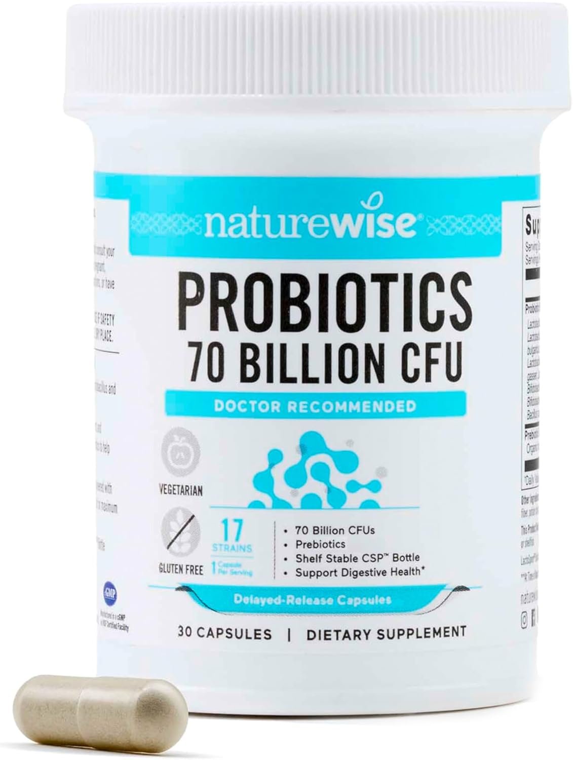 NatureWise Probiotics 70 Billion CFU 17 Strains