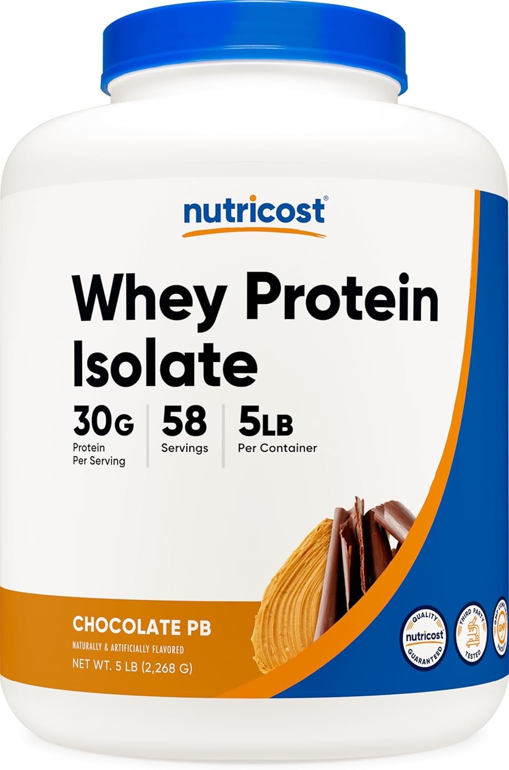Nutricost Whey Protein Isolate Chocolate Peanut Butter 5 Pound