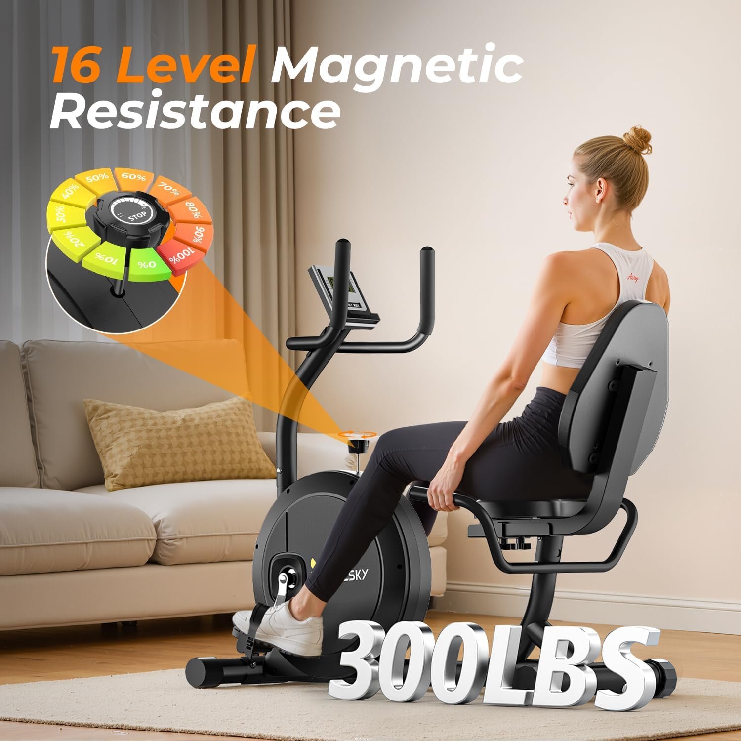 OWLSKY Recumbent Exercise Bike for Home Gym - Image 4