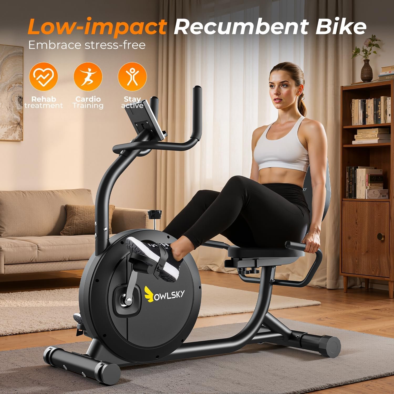 OWLSKY Recumbent Exercise Bike for Home Gym - Image 5