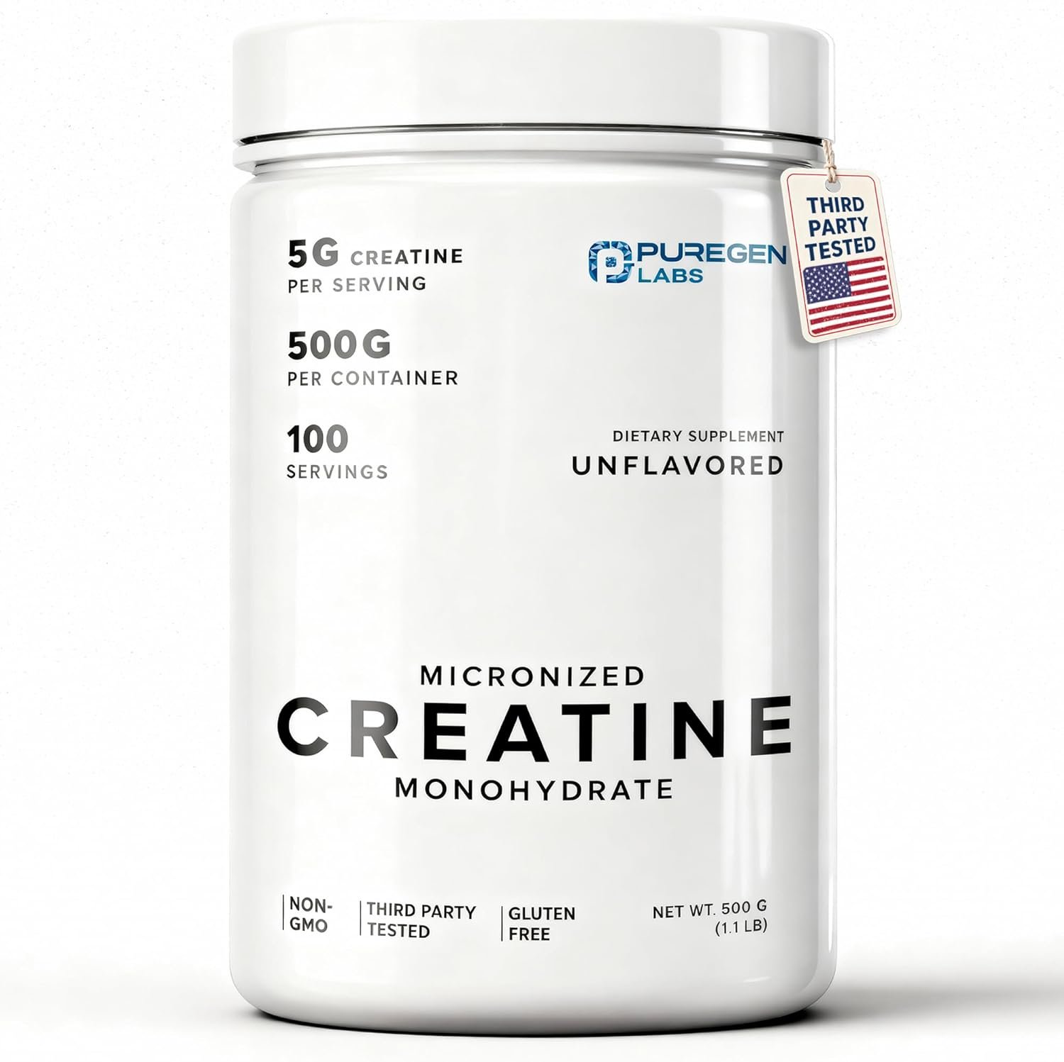 Puregen Labs Micronized Creatine Monohydrate Powder
