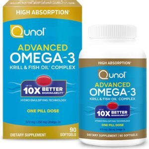 Qunol Advanced Omega 3 Krill and Fish Oil Complex