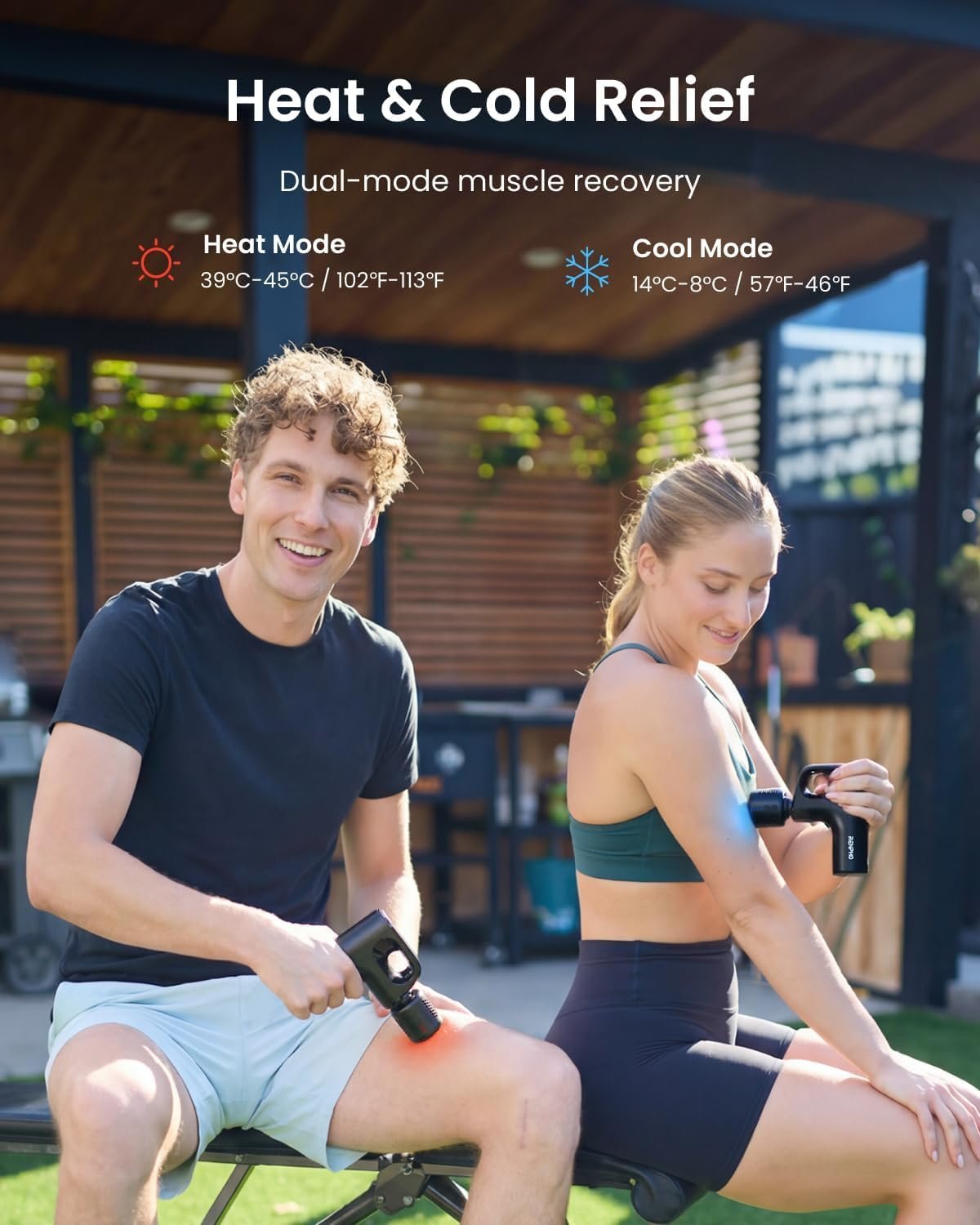 RENPHO Active Mini Thermacool Massage Gun with Heat and Cold - Image 3