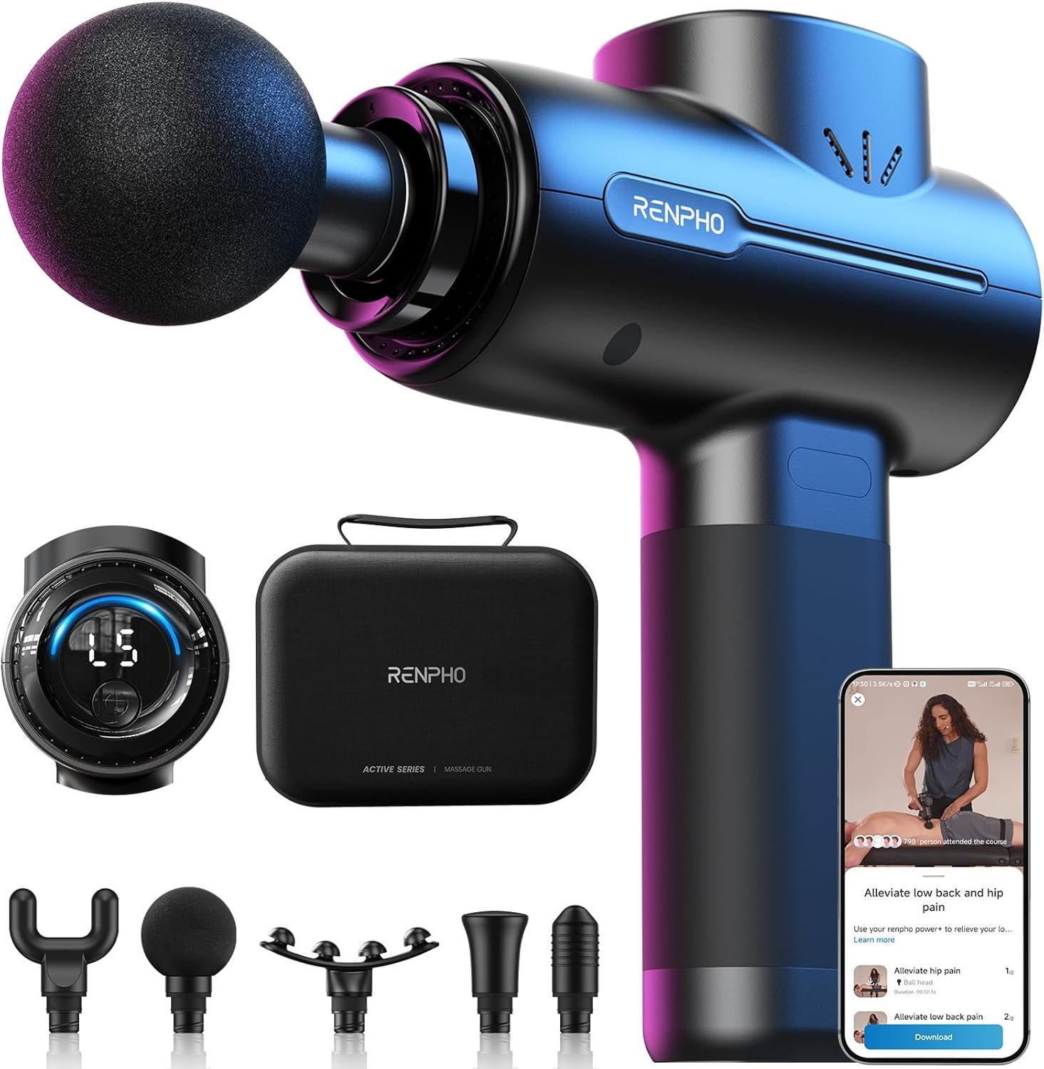 RENPHO Active + Percussion Massage Gun 1