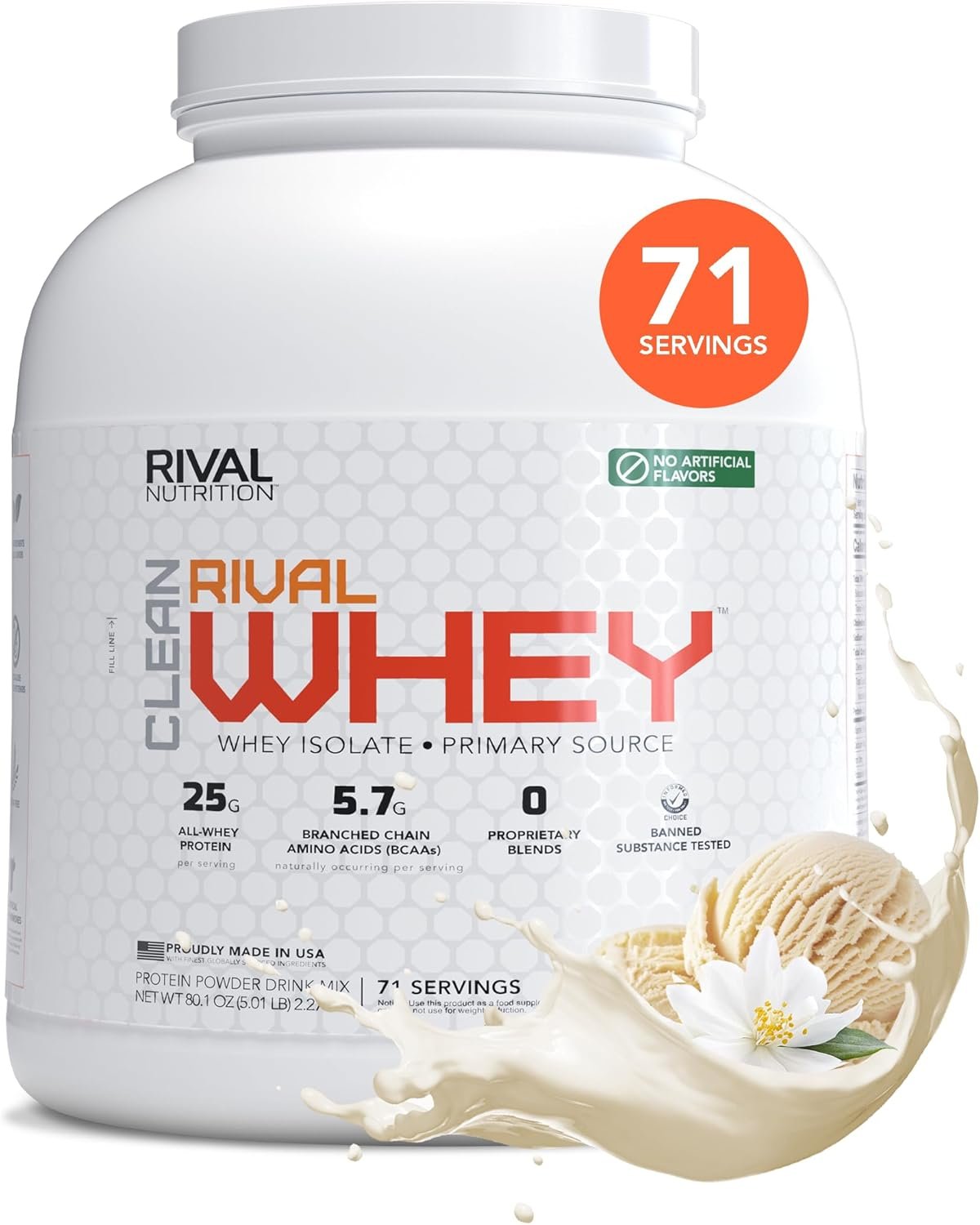 RIVAL NUTRITION Clean Rival Whey 5LB True Vanilla