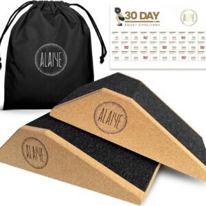 Squat Wedge Blocks (Set of 2) Non-Slip Slant Boards 1