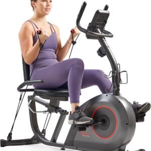 Sunny Health and Fitness Smart Heavy-Duty Recumbent Bike 1