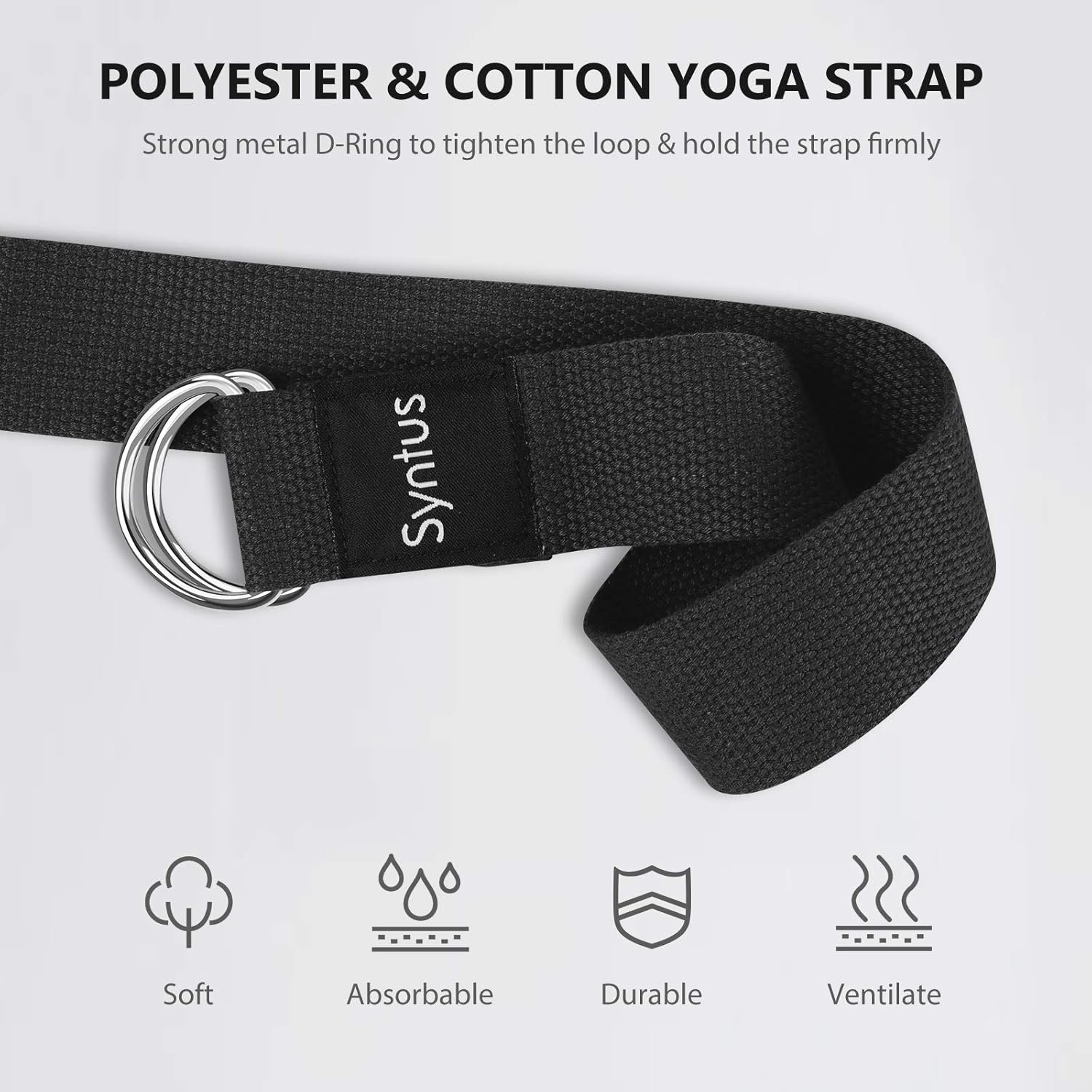 Syntus Yoga Block and Yoga Strap Set Non-Slip Yoga Blocks - Image 6