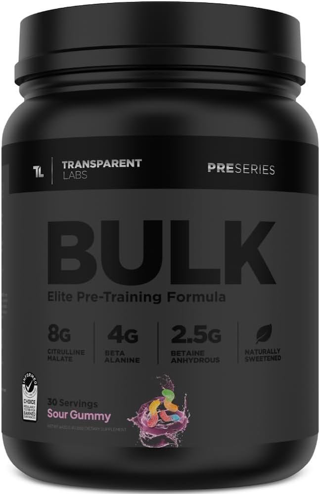 Transparent Labs Bulk Black Pre Workout Sour Gummy
