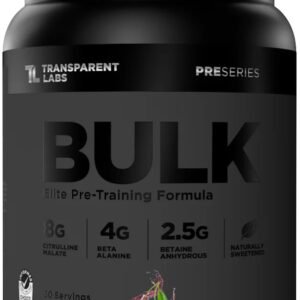 Transparent Labs Bulk Black Pre Workout Black Cherry