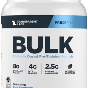 Transparent Labs Bulk Pre Workout Powder Blue Raspberry