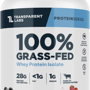 Transparent Labs Grass-Fed Whey Protein Isolate Strawberry