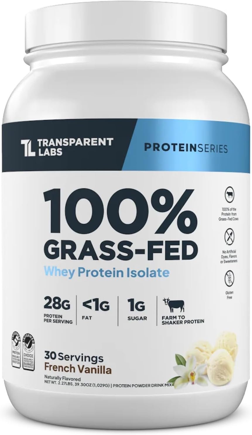 Transparent Labs Grass-Fed Whey Protein Isolate French Vanilla