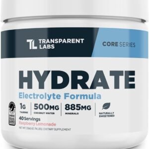 Transparent Labs Hydrate Sugar Free Electrolytes Powder