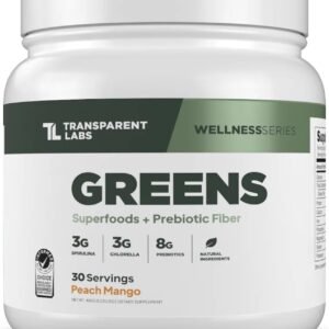 Transparent Labs Prebiotic Greens Peach Mango