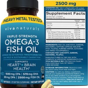 Triple Strength Omega 3 Fish Oil Supplement