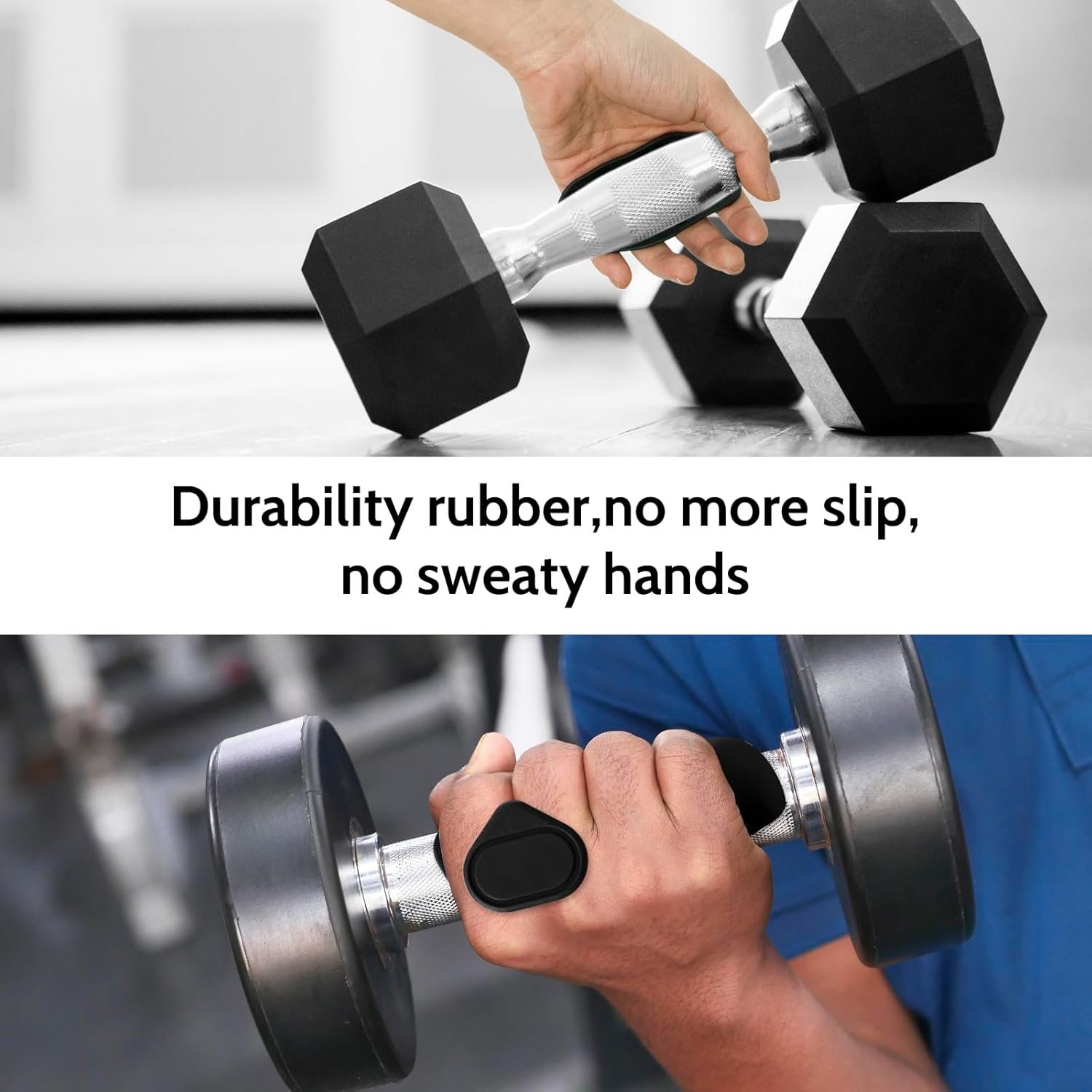 Weight Lifting Grips Rubber Anti-Slip Workout Grips - Image 6