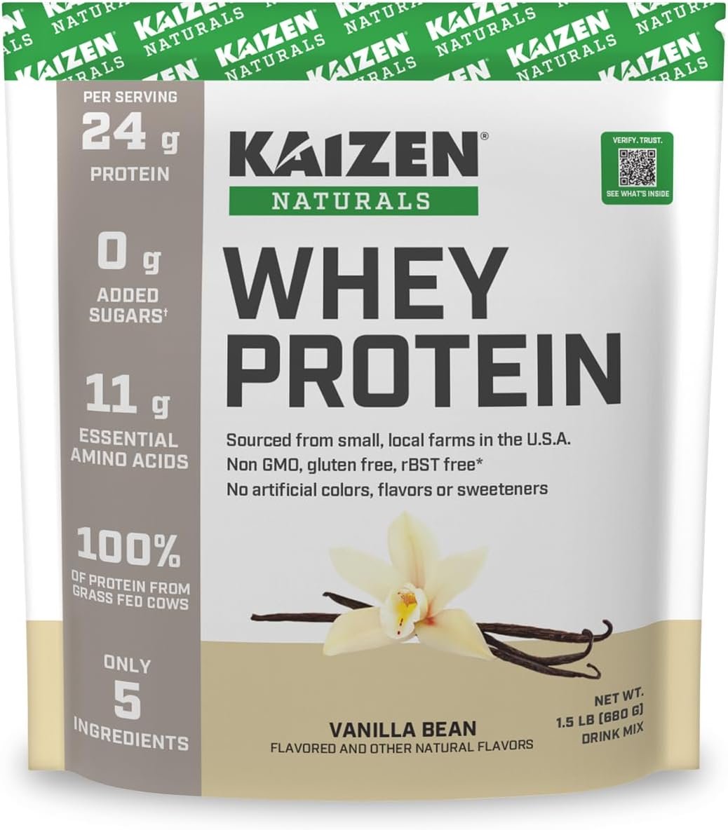 Whey Protein Vanilla 24g Protein Grass Fed