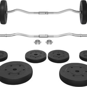 Yaheetech Barbell Set Olympic Curl Bar Weights