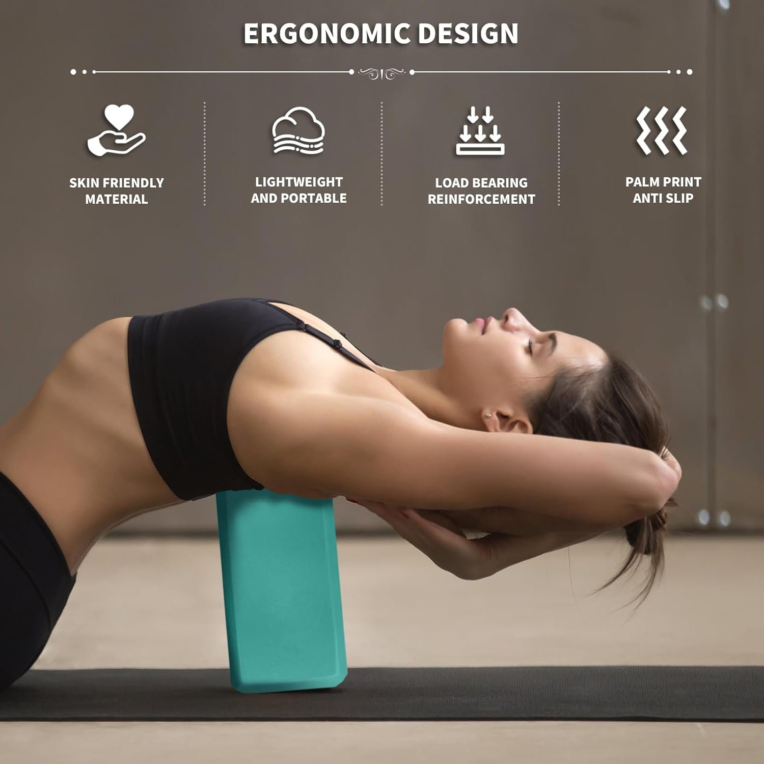 Yoga Blocks 2 Pcs 9"x6"x3" Yoga Brick Foam Blocks EVA Foam - Image 5