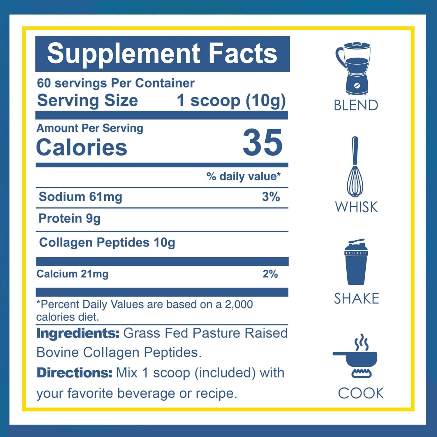 Zammex Premium Collagen Peptides Powder Unflavored - Image 4