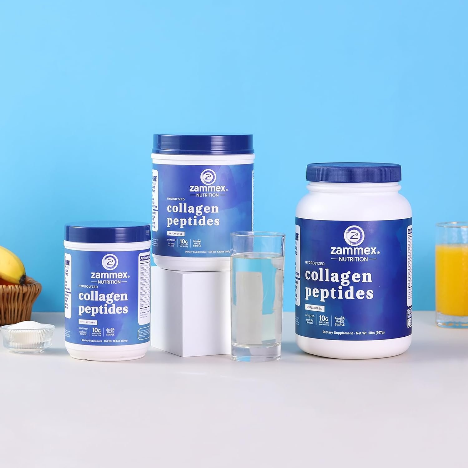 Zammex Premium Collagen Peptides Powder Unflavored - Image 7